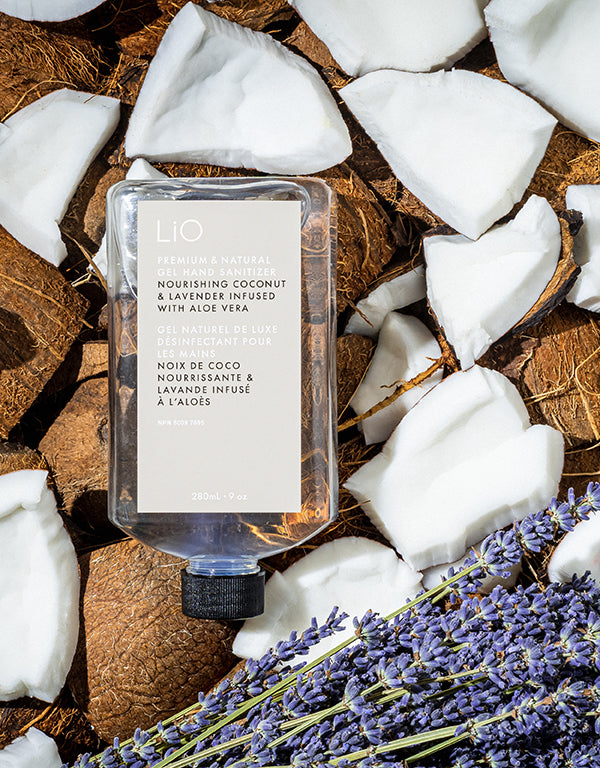 Coconut and lavender LiO gel hand sanitizer