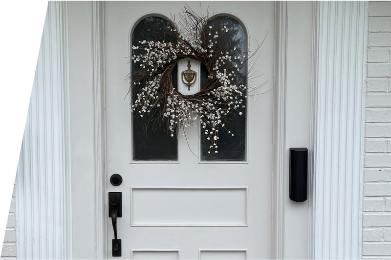 Doorway with modern LiO Hand sanitizer system to keep family safe