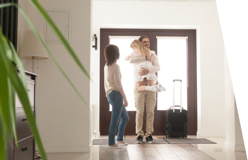 Family in home safely using LiO Hand Sanitizer